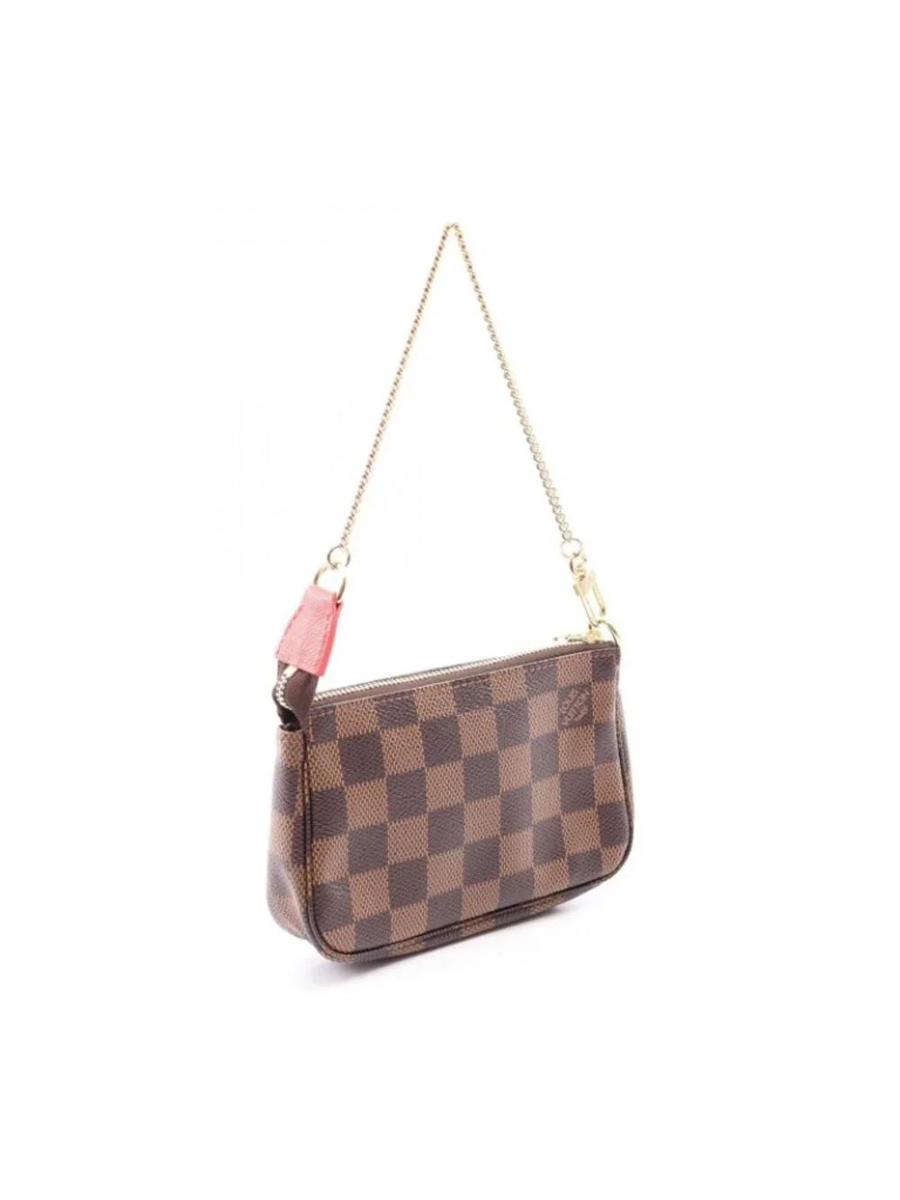 Louis Vuitton Handbag Mini Pochette Accessoires Damier Ebene Leather